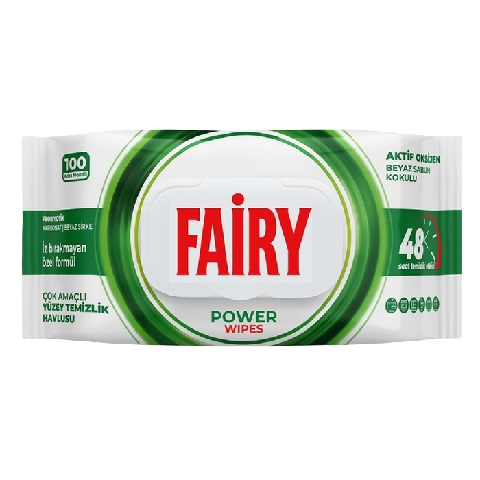 Wet wipes, FAIRY, 100 pieses, House Surfaces, With lid, White Soap, Multi-Surface