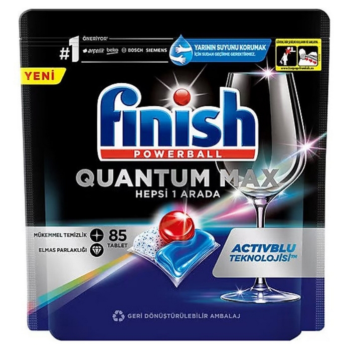 Detergent vase, FINISH, Masina de spalat vase, 85 piese, Quantum Max