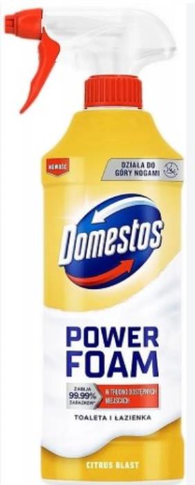 Очищающая пенка, DOMESTOS, Ванная комната, 435мл, Силовая пена, Цитрус