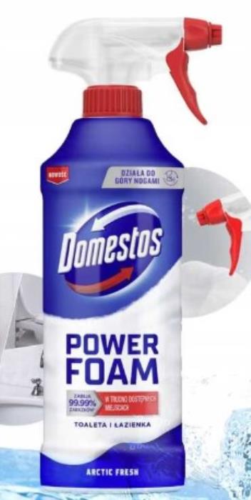 Очищающая пенка, DOMESTOS, Ванная комната, 435мл, Силовая пена, Arctic Fresh