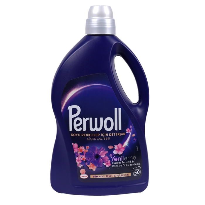 Средство для стирки, PERWOLL, Гель, 2.75 Л, Dark bloom, 50 стир