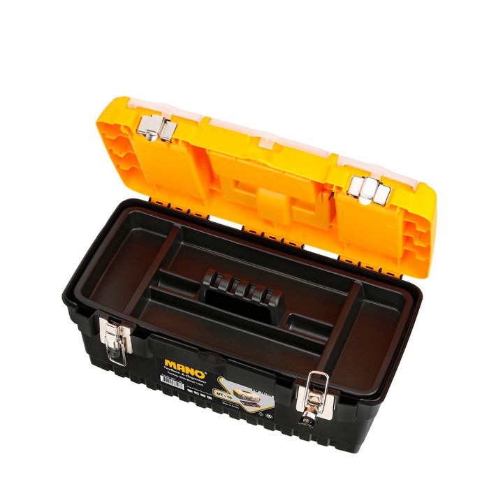 Organizator instrumente, MANO, Polipropilena, Galben/Negru, 41cm, 21cm, 18cm