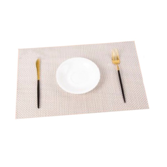 Set suporturi farfurii, NINGXIN, 6 piese, PVC, 30 cm, 45 cm, Alb, Dreptunghi