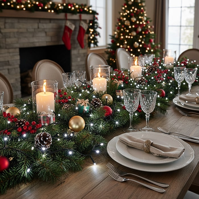 Instalatie luminoasa, GLOBAL CHRISTMAS, Sir, 100 becuri LED, 10 m, Alb, 220 V, Interior/Exterior, Lumina Rece