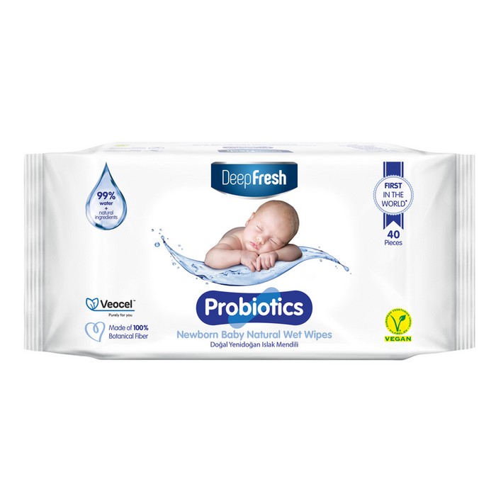 Servetele umede, DEEP FRESH, Pentru Copii, 40 piese, Probiotics