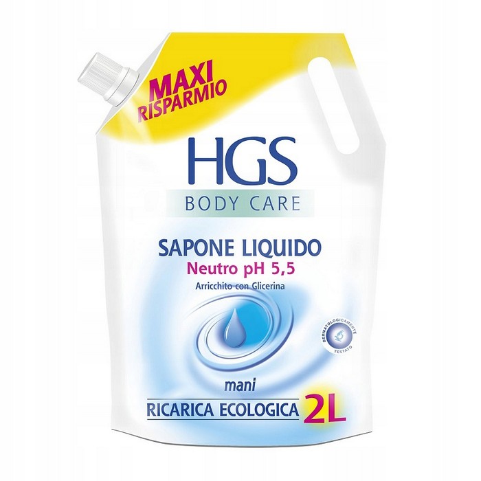 Rezerva sapun, HGS, Lichid, 2 L, Neutro