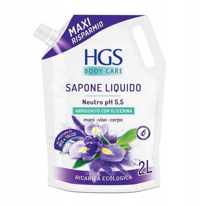 Rezerva sapun, HGS, Lichid, 2 L, Iris