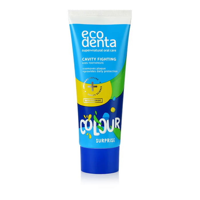 Pasta de dinti, ECODENTA, 75 ml, Pentru Copii, Color surprise, Pasta de dinti