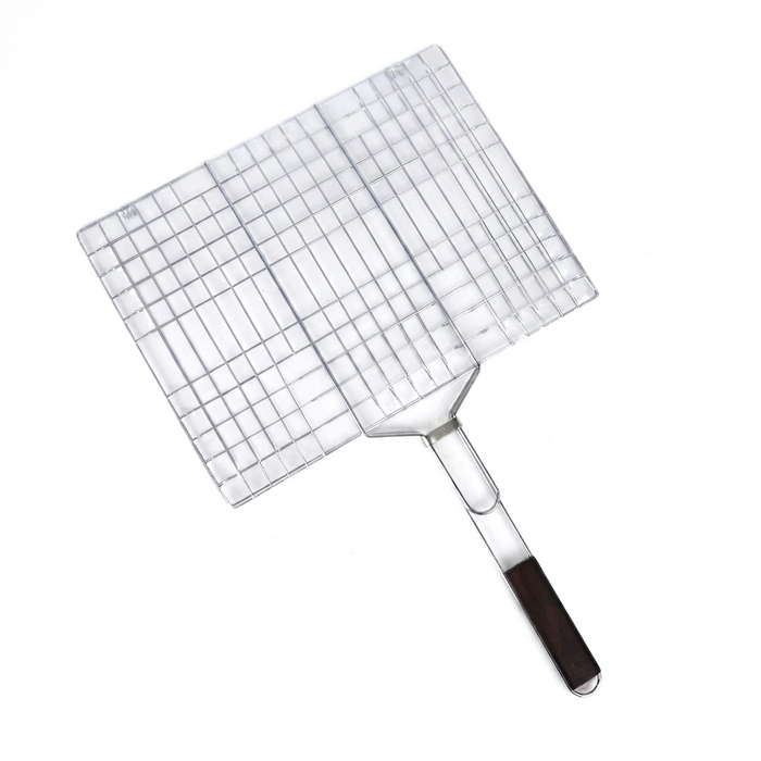 Barbecue grill, NO NAME, Stainless steel/Wood, 30x40cm