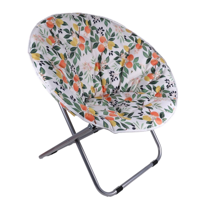 Scaun pliant picnic, BBQ, Diverse Culori, Textil, Rotunda, 76cm, 52cm, 80cm