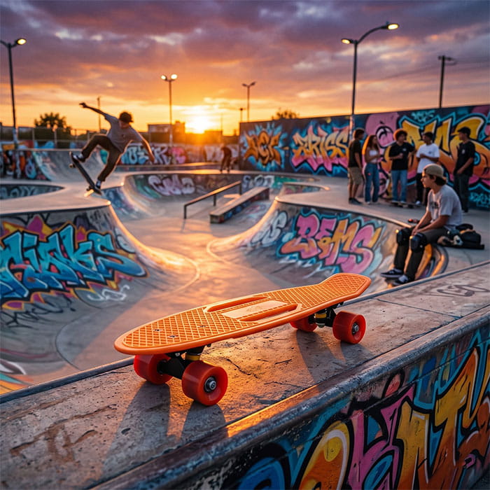 Skateboard, GS, Plastic/Metal, 55cm, 15cm, 50kg, Diverse Culori, Skateboard, Pentru Copii