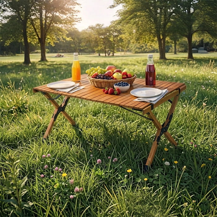 Camping table, GS, 20X60 CM, 45cm, 88cm, 60cm, Brown, Camping table, Rectangle, Camping/Picnic/Beach/Fishing, Pliable