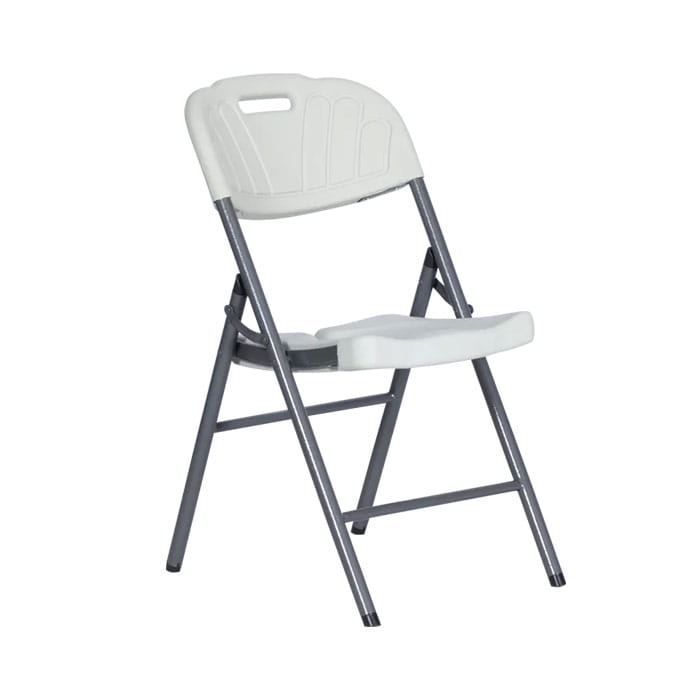 Scaun camping, GS, Plastic/Fier, 85X45X50 CM, Alb, Scaun camping