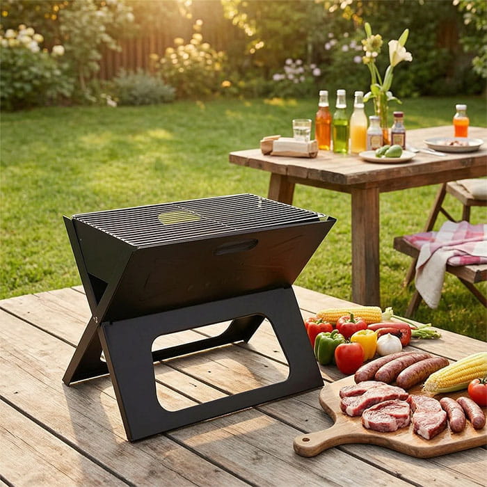 Barbeque, GS, 44cm, 30cm, 35cm, Metal, Black, Grill