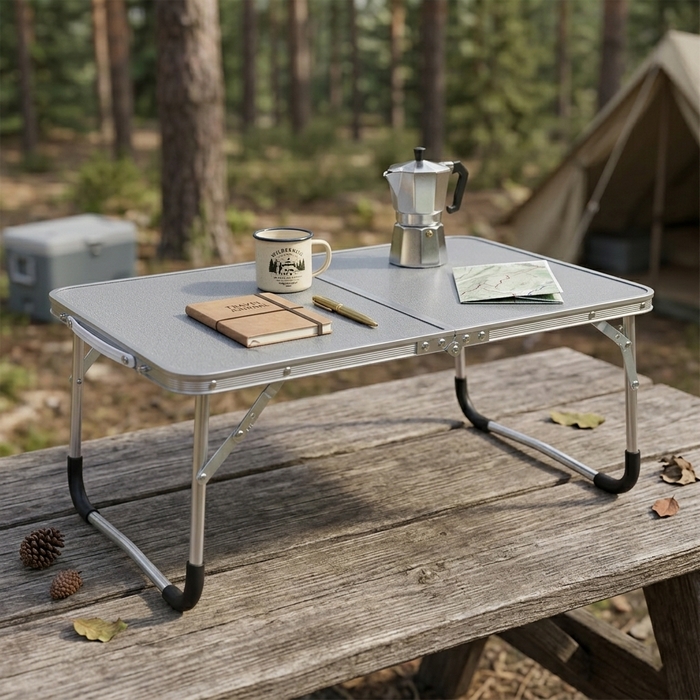 Masa pentru camping, GS TABLEWARE, 40x60 cm, Aluminiu, Diverse Culori, Pliabil