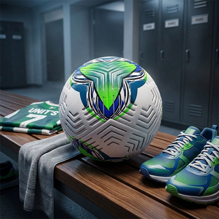 Soccer ball, SPORTgames, Eco Leather, Multicolour, Soccer ball