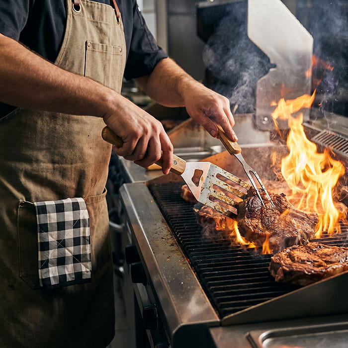 Набор для барбекю, BBQ, 5 штук, Нержавеющая сталь/Дерево, Текстиль, Сумка, Дерево, Комплект барбекю