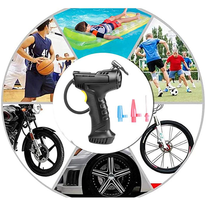 Pompa de aer auto, JB, Plastic, 120 W, USB, Negru, Pompa de aer auto