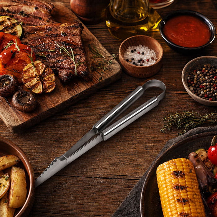 Cleste gratar, BBQ, 40cm, Otel, Cleste gratar