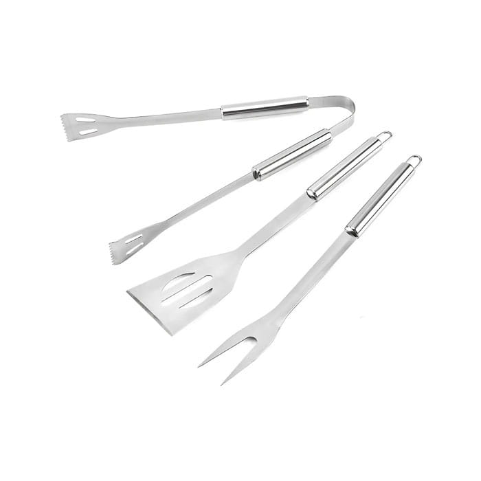 Set cleste gratar, BBQ, 33cm, Otel, 3 buc, Set cleste gratar