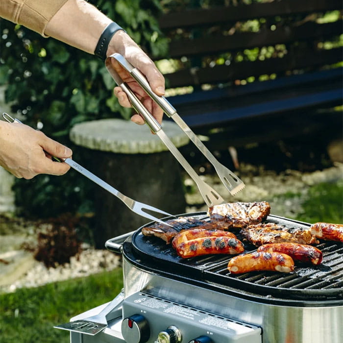 Set cleste gratar, BBQ, 33cm, Otel, 3 buc, Set cleste gratar
