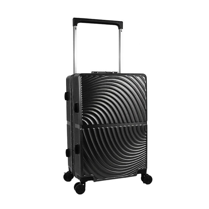 Set valize de voiaj, Travel Time, Polipropilena, Negru, 2 buc, Cu maner, Cu roti, Set valize de voiaj