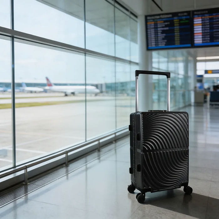 Set valize de voiaj, Travel Time, Polipropilena, Negru, 2 buc, Cu maner, Cu roti, Set valize de voiaj