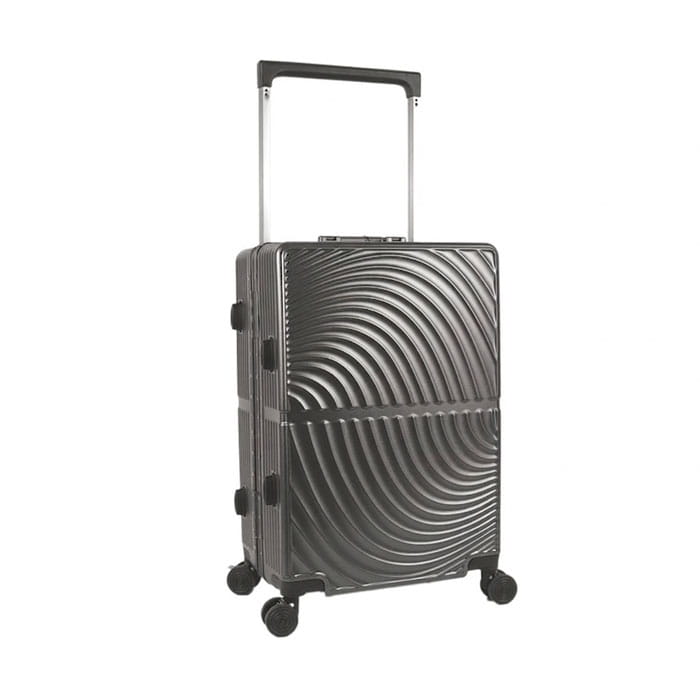 Set valize de voiaj, Travel Time, Polipropilena, Gri, 2 buc, Cu roti, Cu maner, Set valize de voiaj