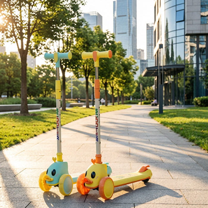 Scooter, Scooter, Metal/Plastic, 3 wheels, Various Colors