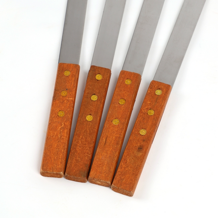 Set ace frigarui, BBQ, 4 piese, Otel Inoxidabil, 60 cm, 2.3 cm, 2 mm