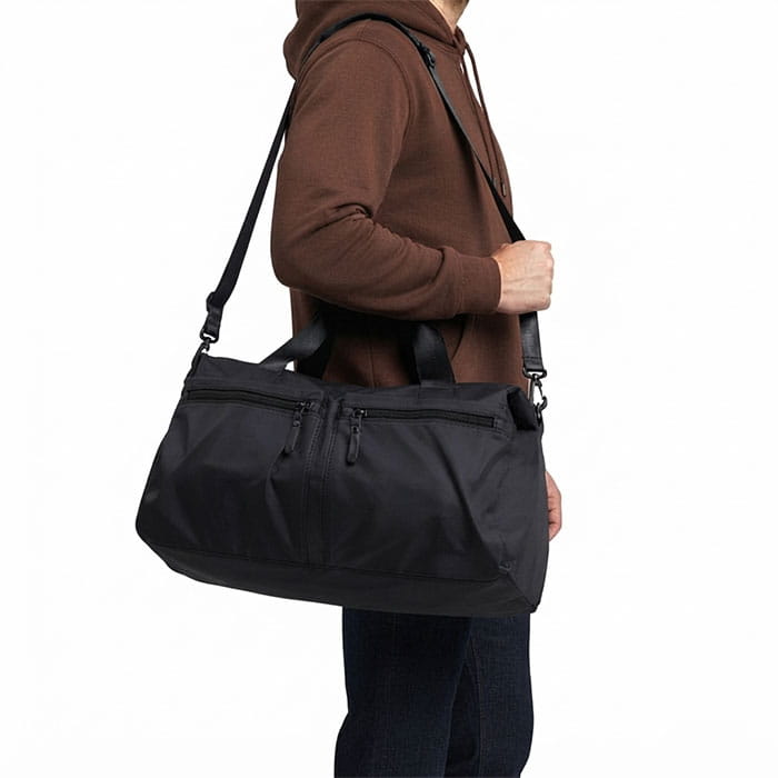 Sport bag, GS, 50 cm, 28 cm, Eco Leather, Black