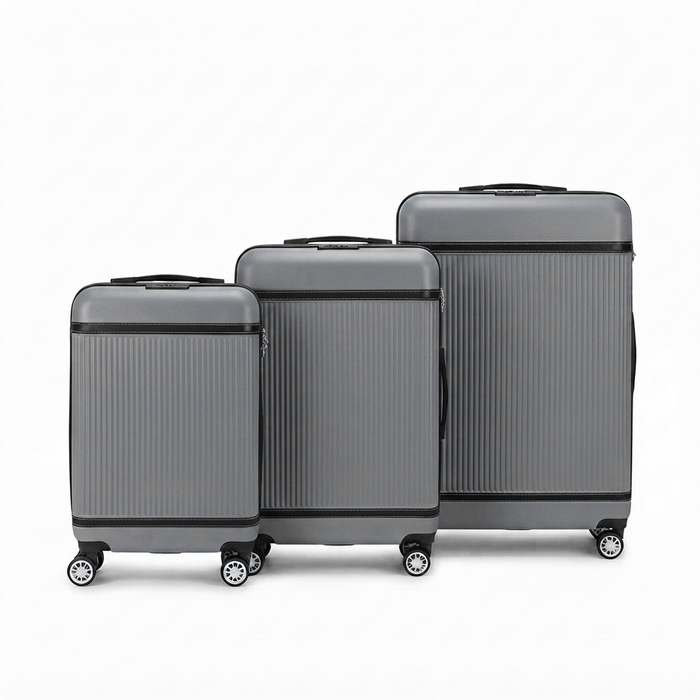 Suitcase, GS, ABS, Gray, L/M/S
