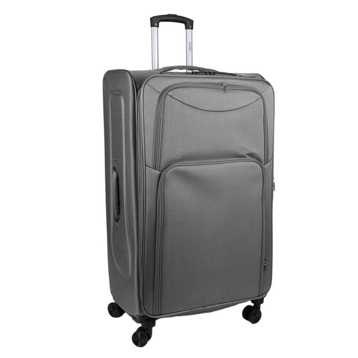 Travel suitcase, GS, S, Textile, Gray