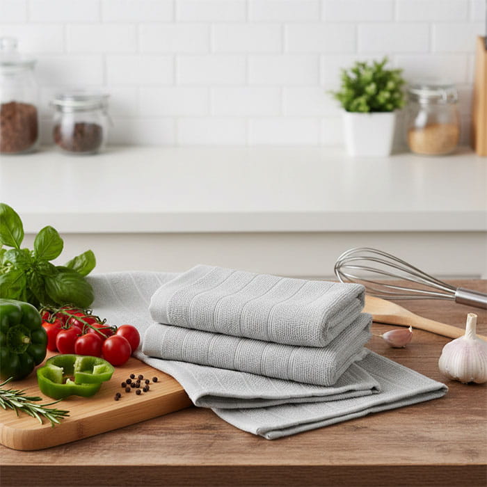 Кухонное полотенце, MELISSA, Хлопок, 30x60 см, 360gr/m2, Светло- Серый, 1 шт