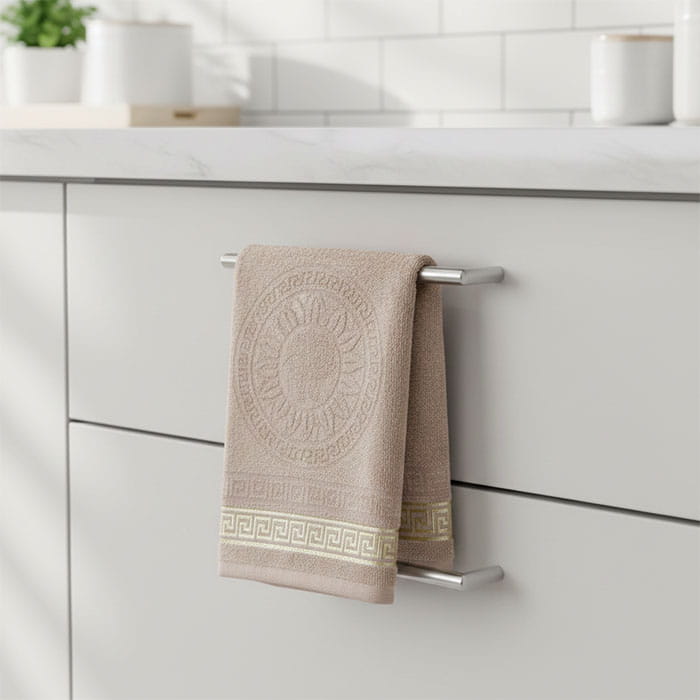 Кухонное полотенце, MK HAVLU, Хлопок, 30x70 cм, Светло- Серый, 1 шт