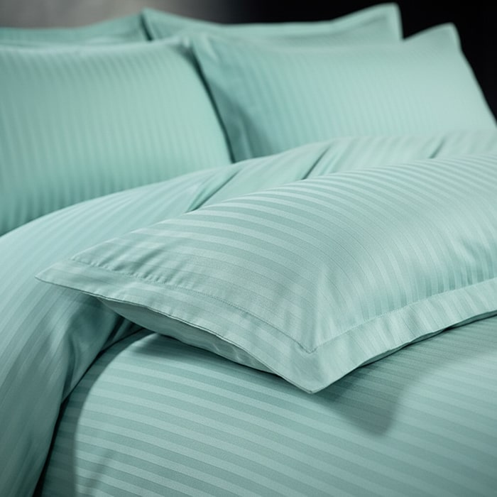 Bed linen set, DA VINCI, 4 pcs, Double Size, 200x220cm, 240x260cm, 50x70cm, Satin, Mint, 240x260cm, Turkey