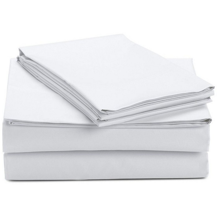 Bed sheet with elastic band, JORJ-TEX, Cotton, 180x220cm, White, Moldova