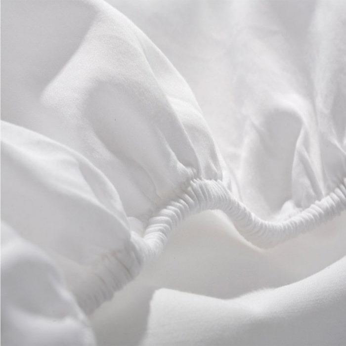 Cearsaf de pat cu elastic, JORJ-TEX, 180x200 cm, Alb, Bumbac