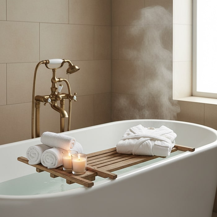 Банный халат, MK HAVLU, L, Хлопок, Белый, Съемный пояс, Турция