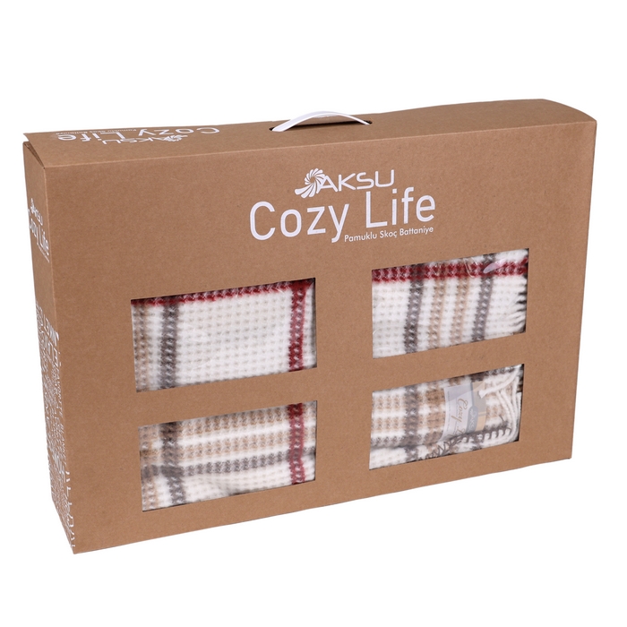 Blanket, AKSU, 180x220cm, Cotton, Cozy Life