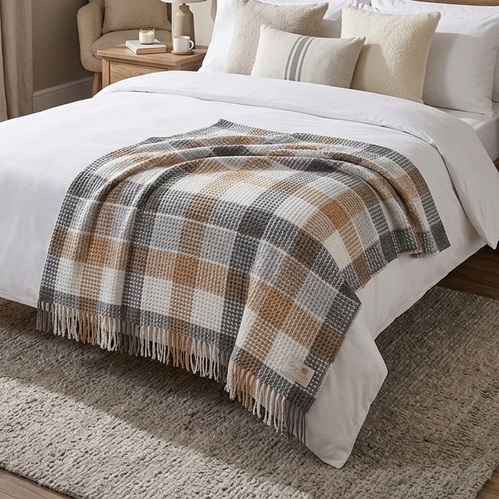 Blanket, AKSU, 180x220cm, Cotton, Cozy Life, Burgundy