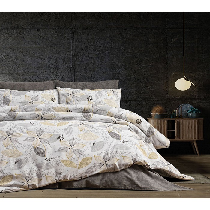 Набор постельного белья, HUQQA, 4 штук, Double Size, 240x260cм, 200x220 cм, 50x70cм, Хлопок, Разноцветный, С моделью, 240x260cм, Турция