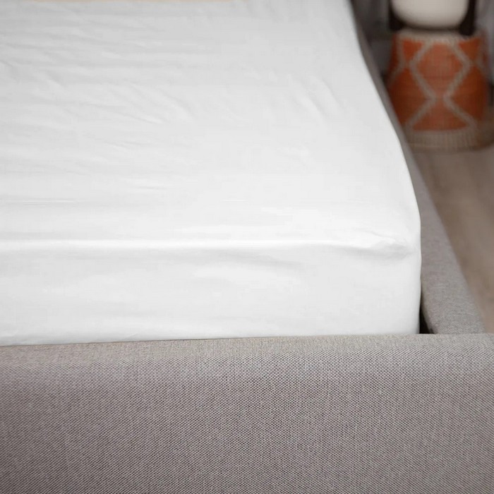 Sheet, BALAK HOME, 180x200 cm, Cotton, White, with elastic, 115 g/m2, Ukraine