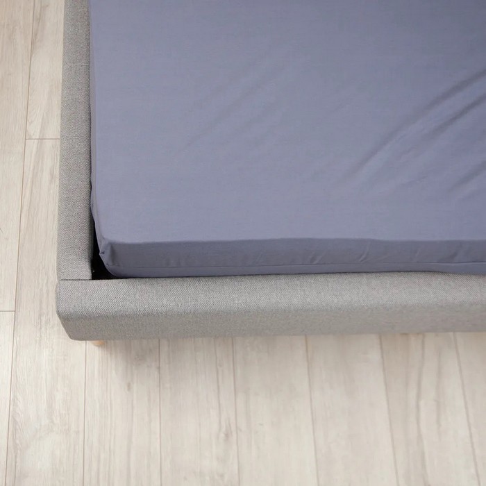 Sheet, BALAK HOME, 180x200 cm, Cotton, Gray, with elastic, 115 g/m2, Ukraine