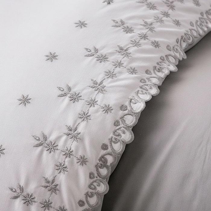 Bed linen set, IRINA HOME, 6 pieces, Cotton, 240x260cm, 200x220cm, 50x70cm, Gray, Turkey