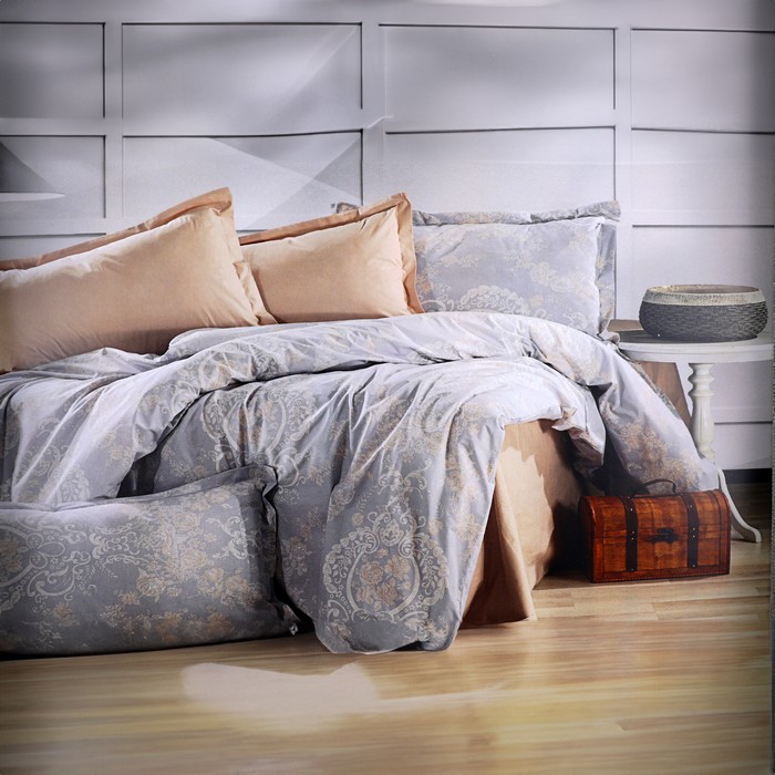 Set lenjerie de pat, NAPOLYON, 4 piese, Double Size, 220x240cm, 200x220cm, 50x70cm, Bumbac, Multicolor, Cu model, 220x240 cm, Turcia