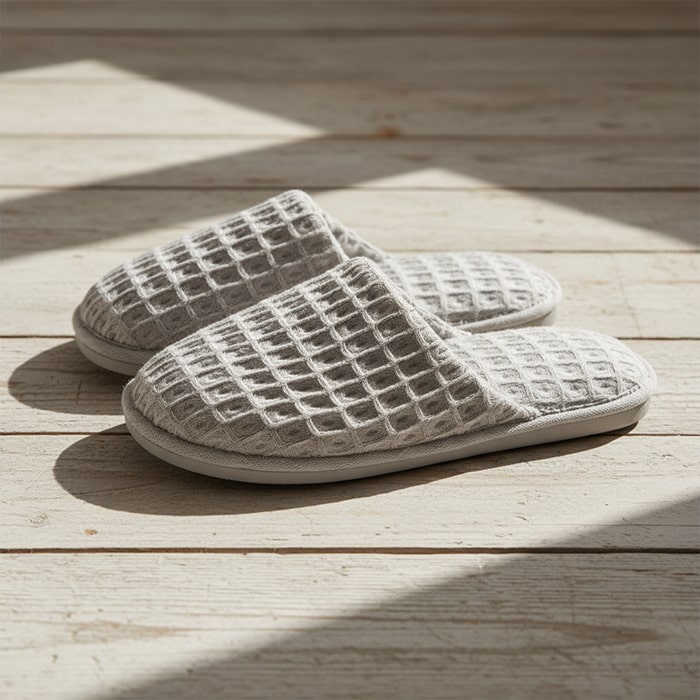 Домашние тапочки, CASA LUSSO, One Size, 65% хлопок/35 % модал, Бежевый