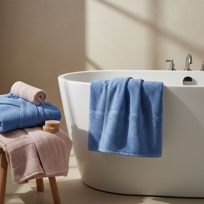 Set halate cu prosoape, ALIKA TEKSTIL, 6 piese, 70x140 cm, 50x90 cm, Standart, Bumbac, Diverse Culori, Turcia