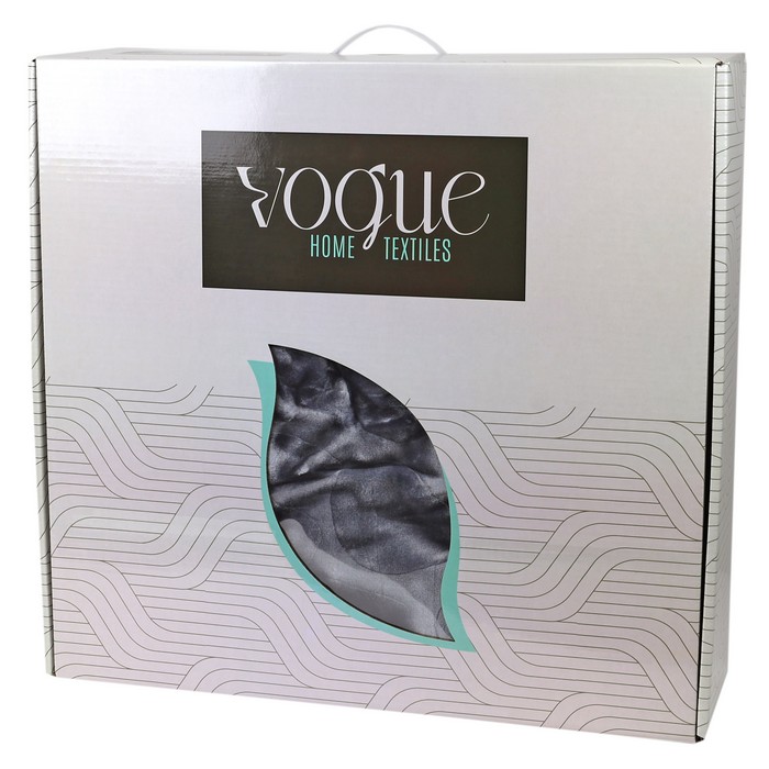 Cuvertura embosata, VOGUE, 200x240cm, Poliester, Gri Inchis, 4.2 kg