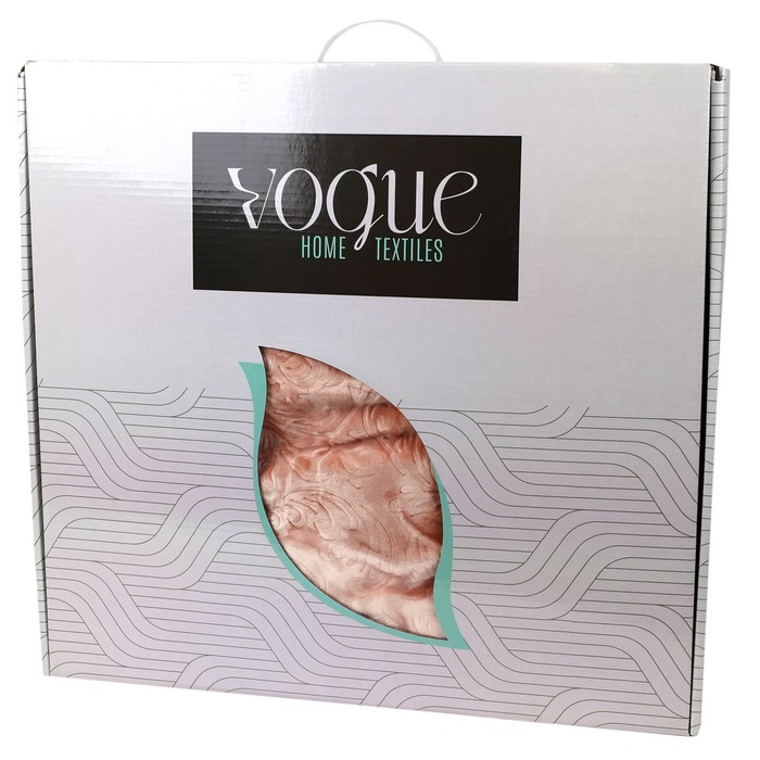 Тисненое одеяло, VOGUE, 200x240см, Полиэстер, Капучино, 4.2 кг